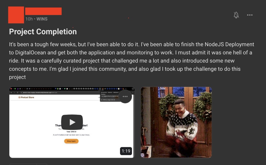Project completion: NodeJS deployment to DigitalOcean with monitoring